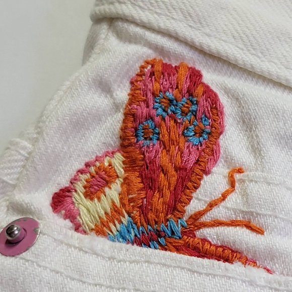 Marks & Spencer Embroidered Butterflies and Bird Skirt - Size: UK 10 - Picture 6 of 12